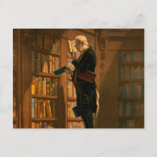 The Bookworm, 1861 by Carl Spitzweg Postcard