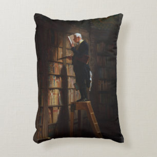 The Bookworm by Carl Spitzweg Decorative Cushion