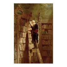 The Bookworm by Carl Spitzweg Vintage Art