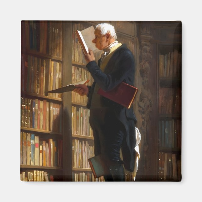 The Bookworm Carl Spitzweg Art Magnet (Front)