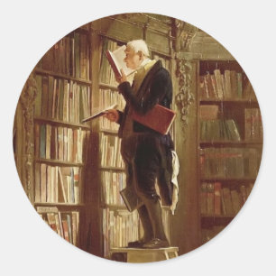 The Bookworm Classic Round Sticker