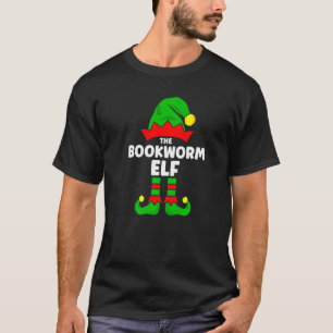 The Bookworm Elf Christmas Matching Decorations Fa T-Shirt