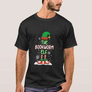 The Bookworm Elf Family Matching Christmas Pajama T-Shirt