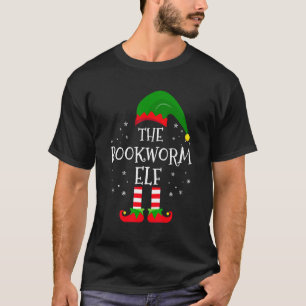 The Bookworm Elf Xmas Matching Family Christmas Pa T-Shirt