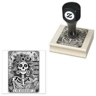 The Bookworm Rubber Stamp