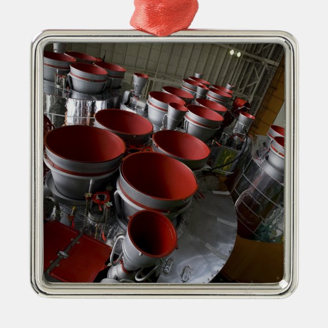 The boosters of the Soyuz TMA-14 spacecraft 2 Metal Ornament (Front)