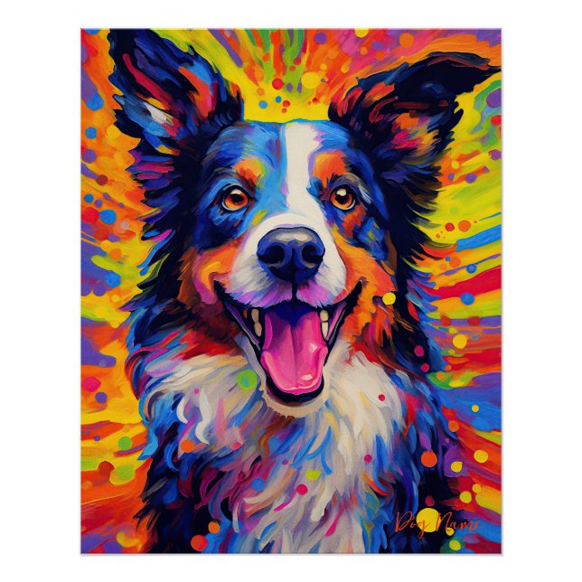 The Border Collie Dog 003 - Zetton Ziana Poster (Front)