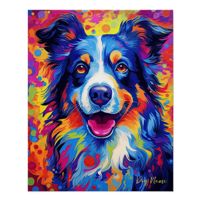 The Border Collie Dog 005 - Zetton Ziana Poster (Front)