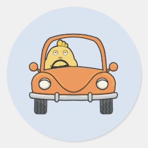The Bored Driver Classic Round Sticker