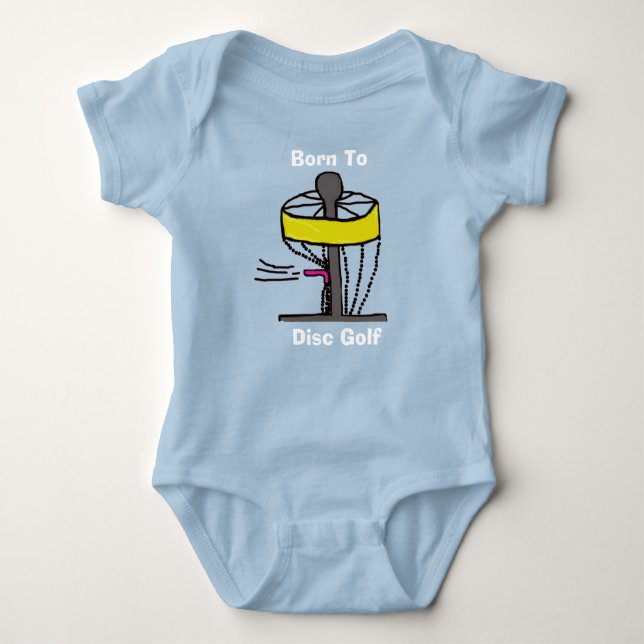 The Born to Disc Golf baby onsie Bodysuit (Front)