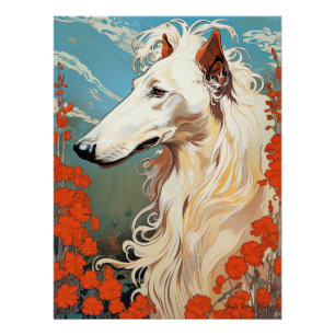 The Borzoi Dog 003 - Natalia Mucha Poster