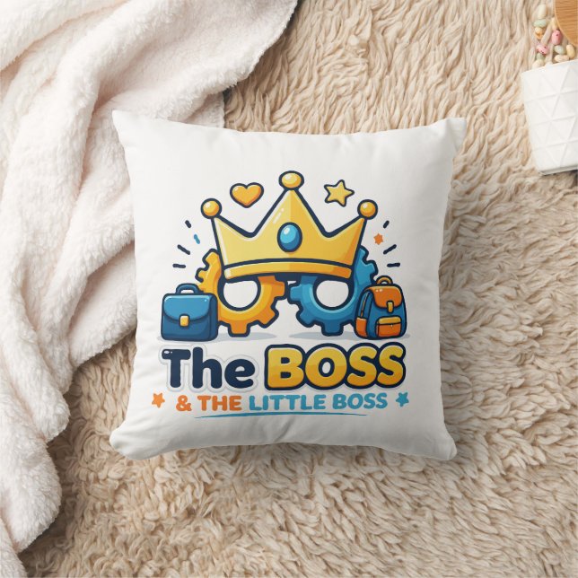 The Boss and The Little Boss Matching Set Cushion (Blanket)
