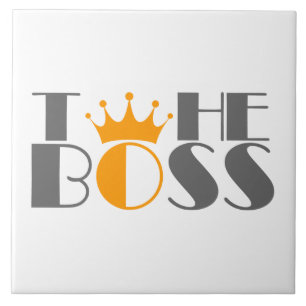 The Boss crown Adult Apron Ceramic Tile