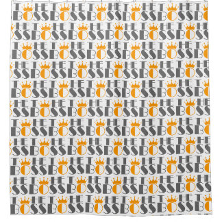 The Boss crown Adult Apron Shower Curtain