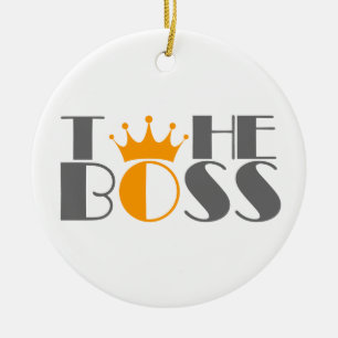 The Boss crown Ceramic Ornament