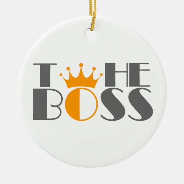 The Boss crown Ceramic Ornament (Front)