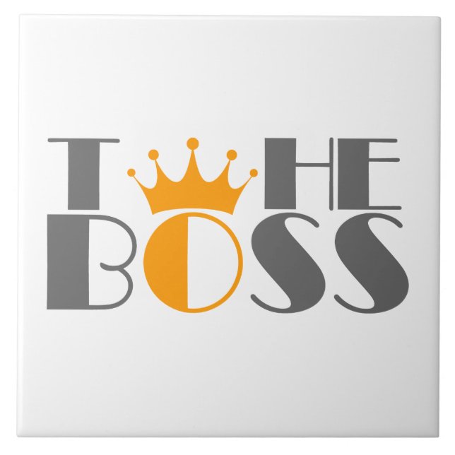 The Boss crown Ceramic Tile (Front)