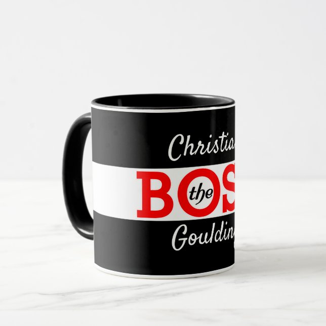 The Boss / Da Boss with Your Name Mug (Front Left)