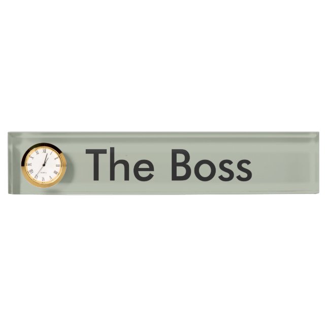 The Boss desk name panel Nameplate (Front)