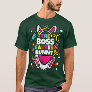 The Boss Easter Bunny, Matching Family Group Pajam T-Shirt