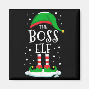 The Boss Elf Christmas Family Matching Xmas Group Magnet