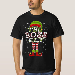 The Boss Elf Family Matching Group 2021 Christmas  T-Shirt