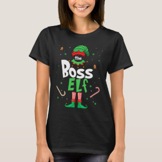 The Boss Elf  Xmas Matching Christmas For Family T-Shirt