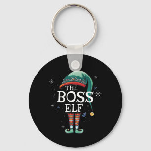 The Boss Elf Xmas Matching Elf Family For Christma Key Ring