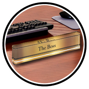 The Boss Executive Desk Name Plates