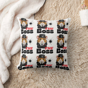 The Boss Hamster Kawaii Print Cushion