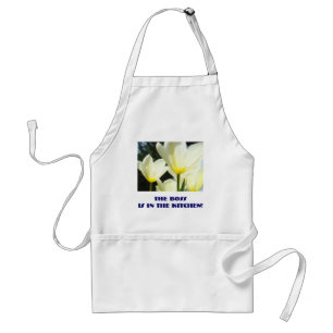 The Boss is in the Kitchen! apron Yellow Tulips