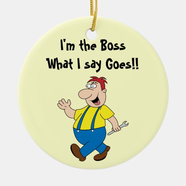 The Boss Round Ornament Template (Front)