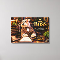 The Boss Schnauzer Office Wall Art – Funny Boss Gi