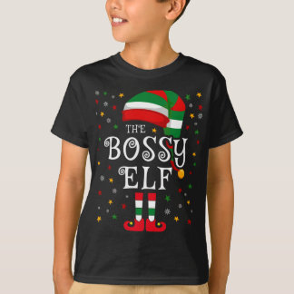 The Bossy Elf Christmas Family Matching Elf T-Shirt