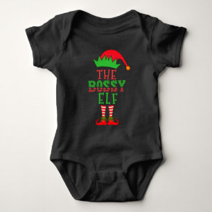 The Bossy Elf Christmas Family Matching Pajama T-S Baby Bodysuit