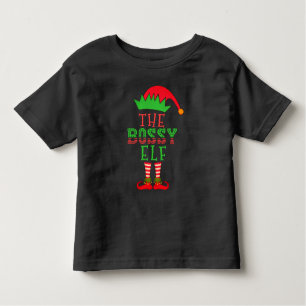 The Bossy Elf Christmas Family Matching Pajama T-S Toddler T-Shirt