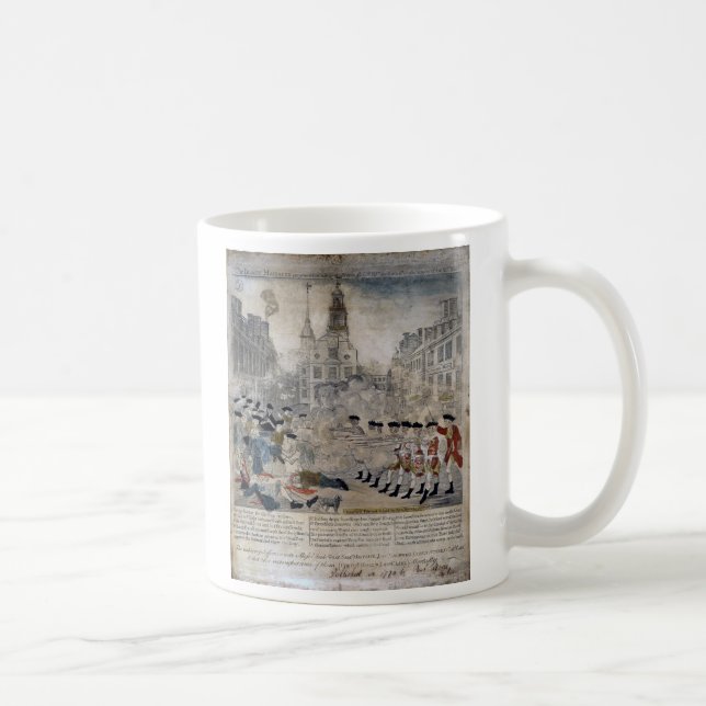 The Boston Massacre by Paul Revere 1770 Coffee Mug (Right)