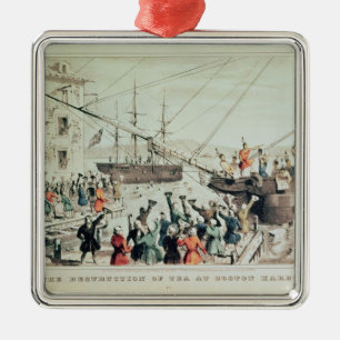 The Boston Tea Party, 1846 Metal Tree Decoration