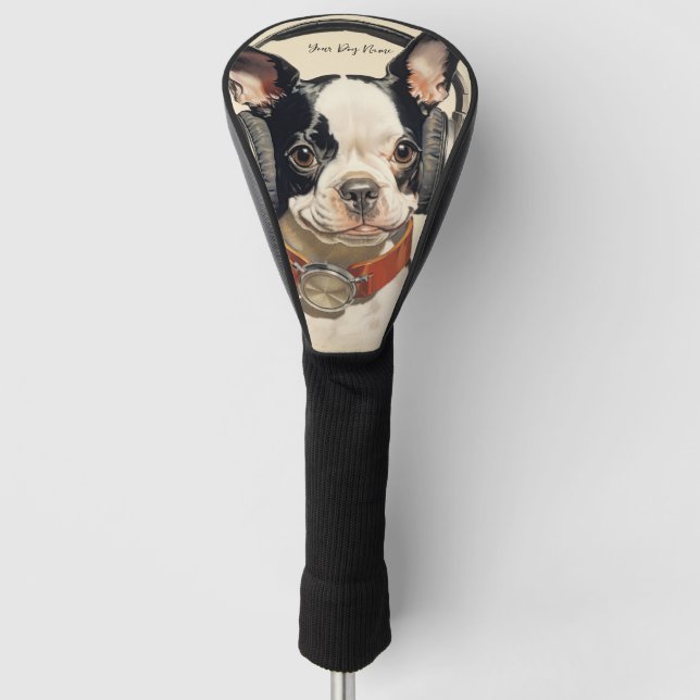 The Boston Terrier Dog 003 - Odessa Leyendecker Golf Head Cover (Front)