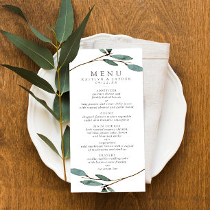 The Botanical Bliss Wedding Collection Menu