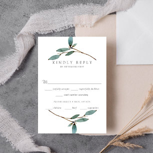 The Botanical Bliss Wedding Collection RSVP Card