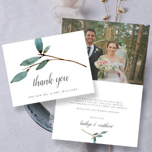 The Botanical Bliss Wedding Collection Thank You Card