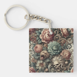 The Botanist’s Curse – Gothic Victorian Floral Key Ring