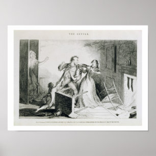 The Bottle, Plate VI, Fearful quarrels and brutal Poster