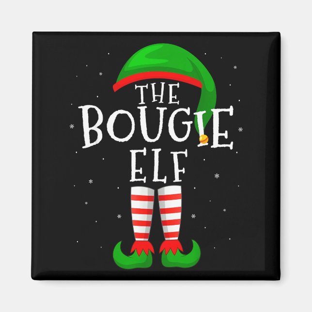 The Bougie Elf Funny Matching Family Group Christm Magnet (Front)