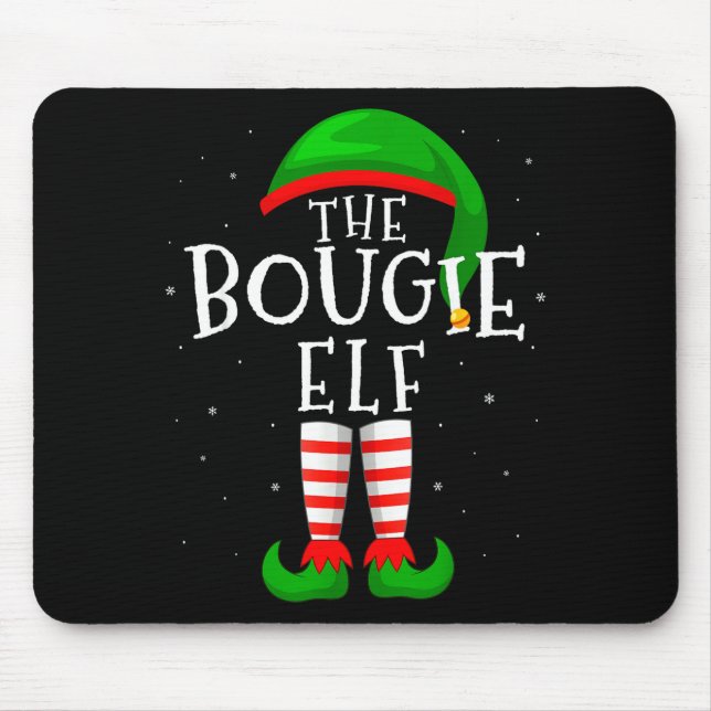 The Bougie Elf Funny Matching Family Group Christm Mouse Pad (Front)