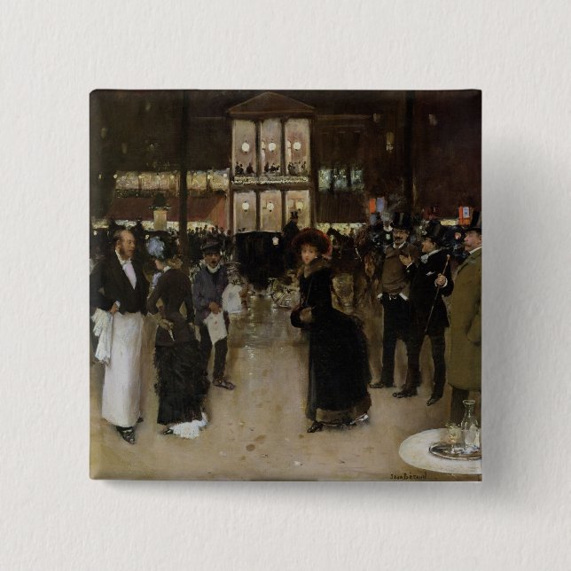 The Boulevard at Night 15 Cm Square Badge (Front)