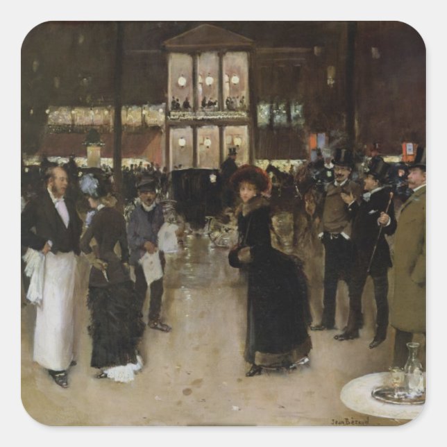 The Boulevard at Night Square Sticker (Front)