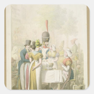 The Boulevard du Temple, from 'Tableau de Square Sticker
