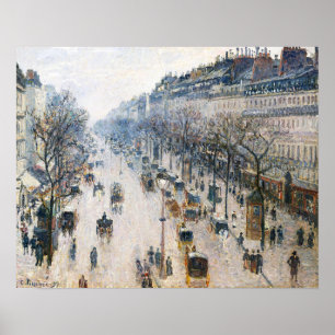 The Boulevard Montmartre (1897) Camille Pissarro Poster